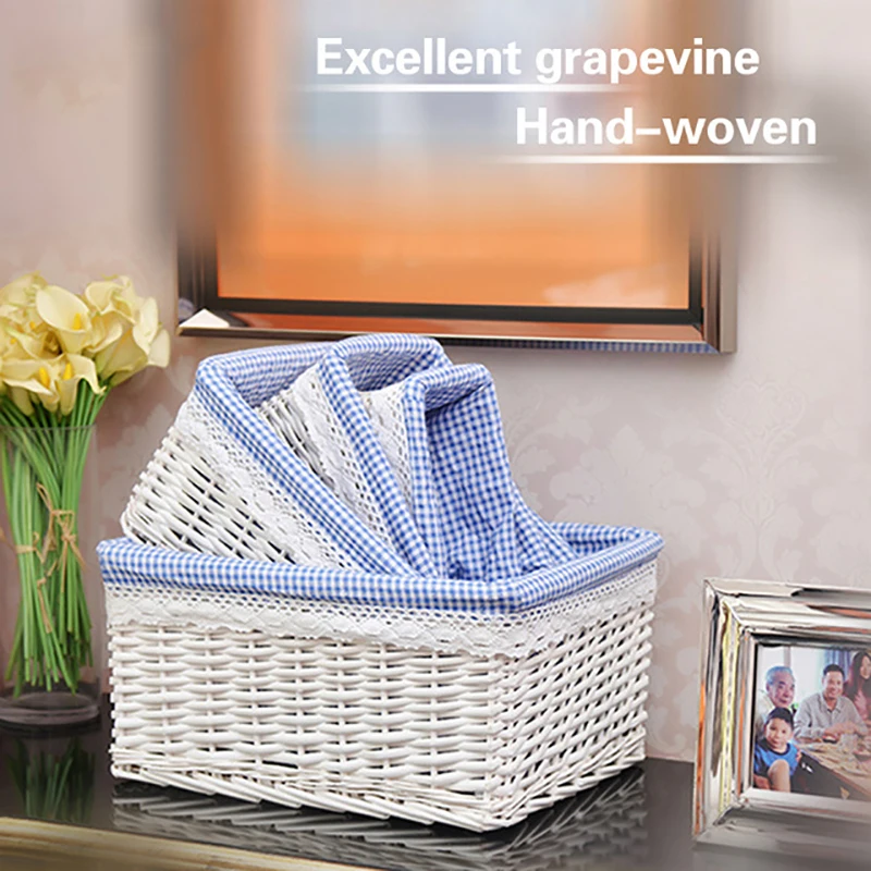 Новое бамбуковое ткацкое хранилище корзина для фруктов коробка хранения из