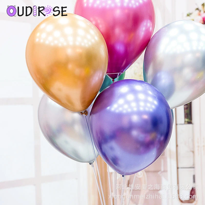 OUDIROSE 7 шт. 12 дюймов металлический латексный шар для дня рождения свадьбы