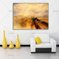 abstract modern canvas wall handmade contemporary famous artist yellow seascape oil painting canvas for living room decoration