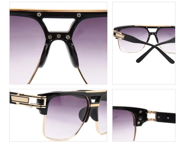 Square Cool Sunglasses For Men Women Retro Colorful Reflective Sun Glasses Gafas Oculos De Sol Feminino Masculino 1YJ222 | Аксессуары