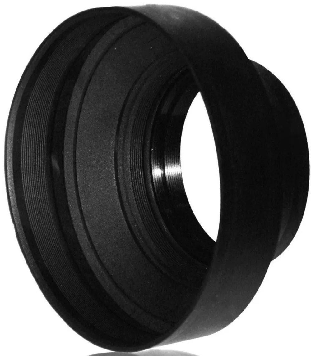 

52mm Heavy Duty Rubber Lens Hood has 3 positions fr wide, standard and telephoto