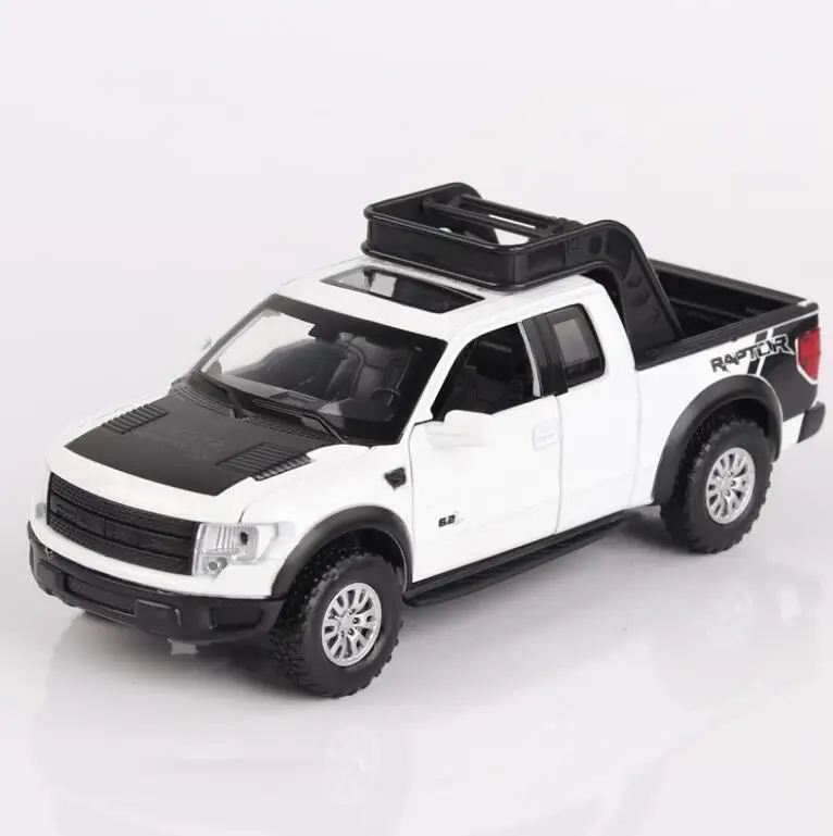 1/32 Diecasts & Toy транспортные средства Ford F 150 SVT Raptor модель автомобиля со звуком и