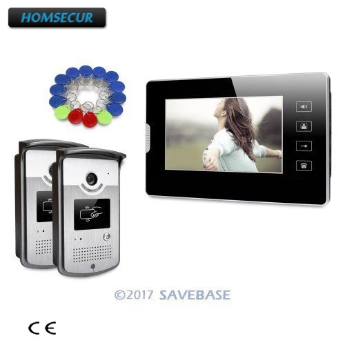 HOMSECUR 7 дюймов видео домофон системы с сенсорный монитор для дома/плоский|door phone