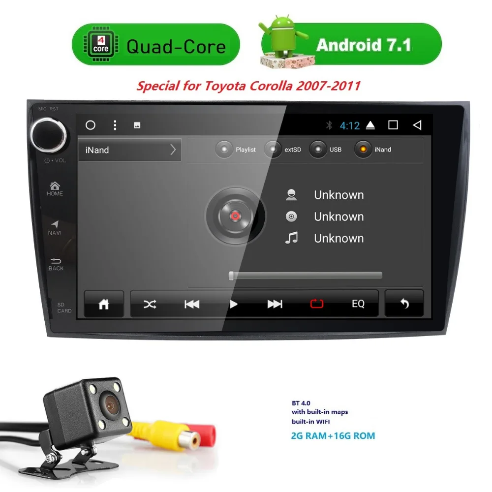 9 &quot2 Дин радио клейкие ленты регистраторы gps Android 7 1 автомобиль без DVD