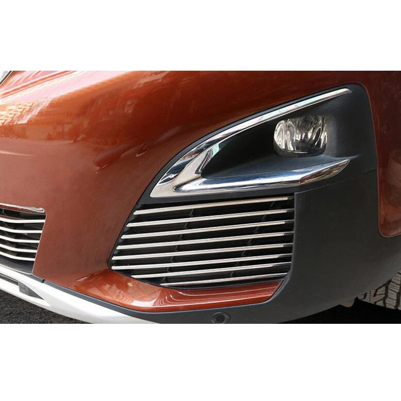 Автомобильные аксессуары JXKaFa из нержавеющей стали для Peugeot 3008 3008GT 2016 2018 передняя