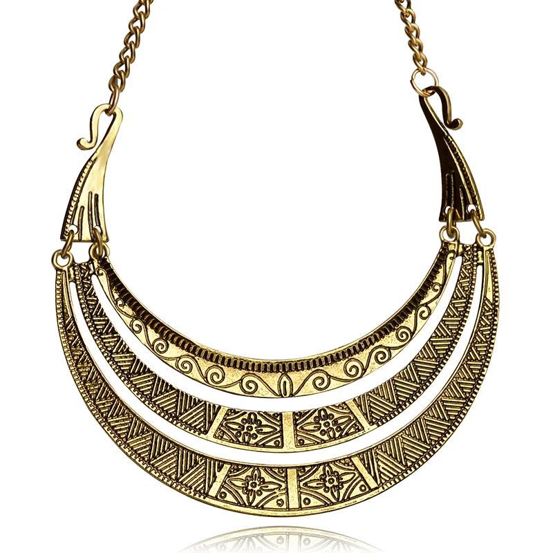 Женское многослойное ожерелье чокер в стиле ретро с золотым покрытием|chokers necklaces