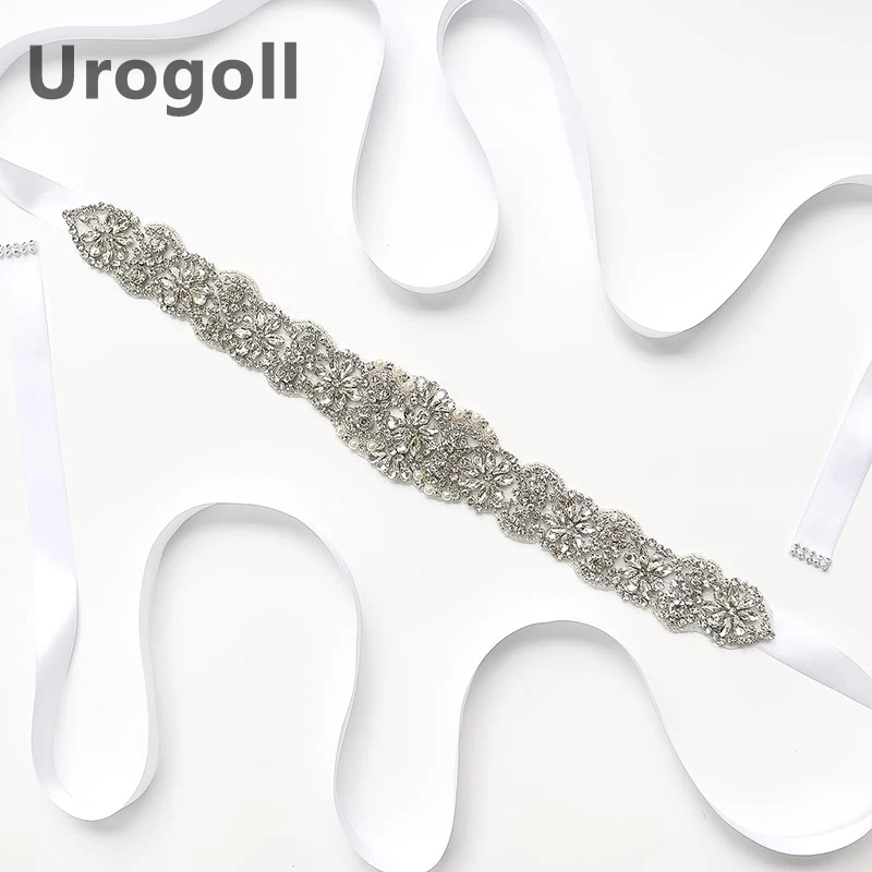 Стразы жемчужные свадебные ремни сатиновое свадебное платье с цветами ленты