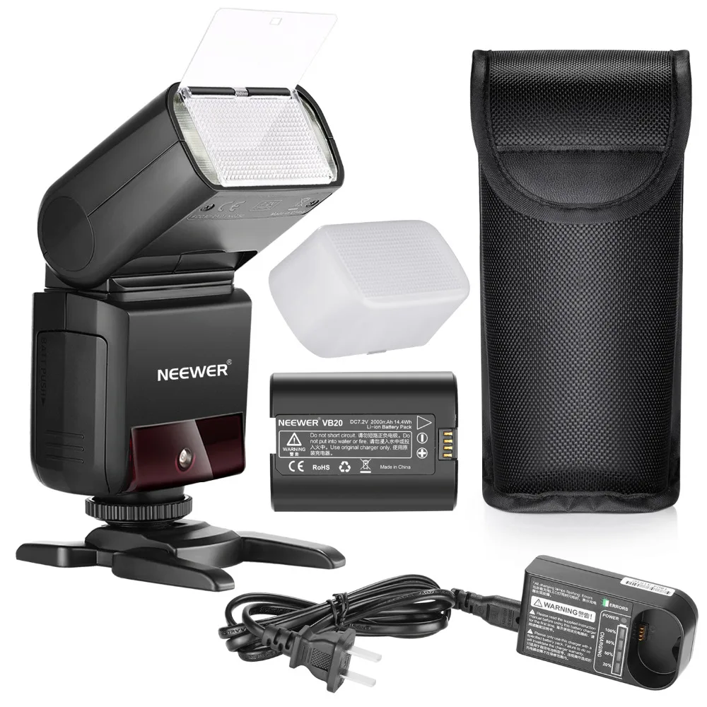 Neewer 2 4G Вспышка для фотокамер Speedlite HSS 1/8000s ttl GN36 Беспроводной Главная ведомая