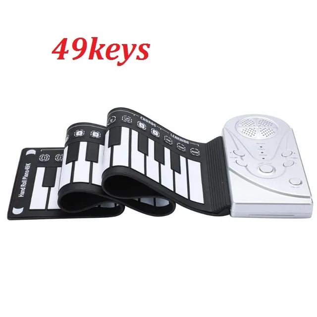 49 key-A Multi Портативный 49/88 клавиш рулонное пианино гибкий силиконовый складной электронная клавиатура для детей Студент музыкальный инструмент - Color: 49 key-A