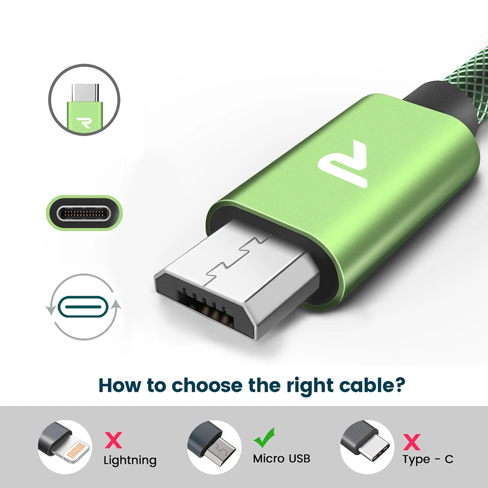 RAMPOW QC3.0 ажурный Micro USB кабель для Xiaomi Redmi 5 быстрая зарядка телефона зарядное