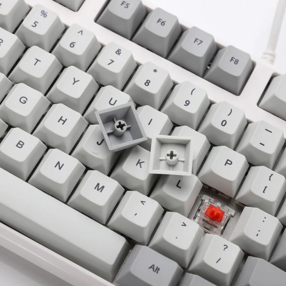 Клавиатура YMDK Cherry Profile ANSI 61 87 104 серая клавиатура для переключателей MX