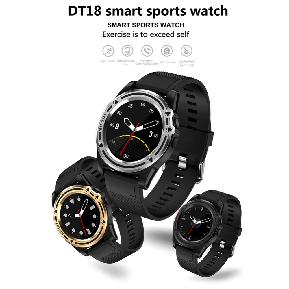 Bluetooth DT18 умные часы gsm Relogio Android Smartwatch телефонный звонок SIM TF Смарт-часы с камерой