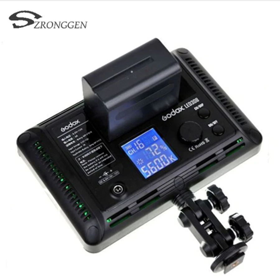 Godox LED 308C Двухцветная светодиодная лампа 3300K-5600K для видеокамеры DV + пульт