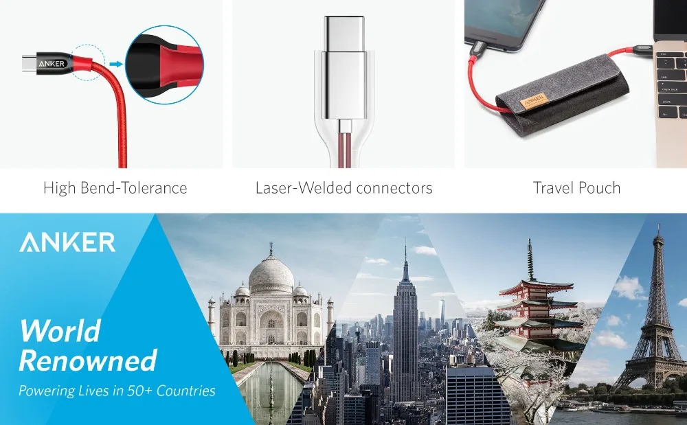 Кабель Anker Powerline+ C к C 2,0 высокая прочность, для устройств usb type-C, MacBook, Matebook, iPad Pro, Galaxy, Pixel, Nexus и т. Д