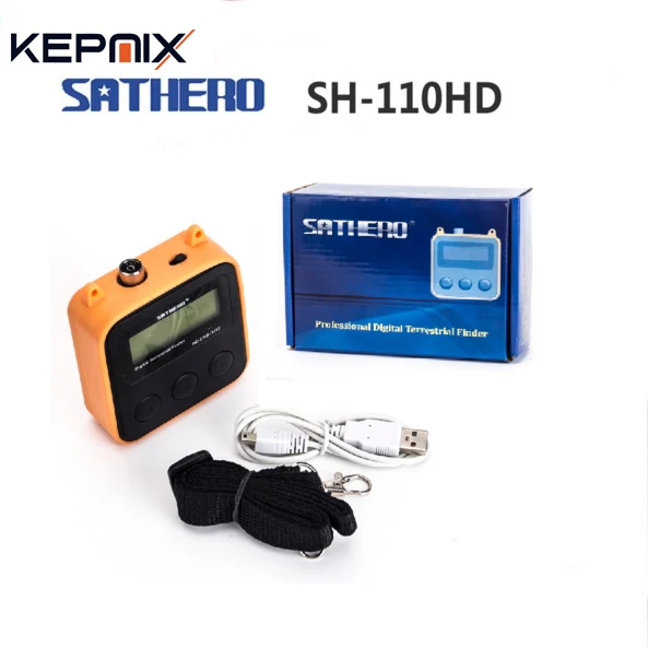 Sathero SH 110HD DVB T T2 ЖК экран карманный цифровой наземный искатель Поддержка QPSK