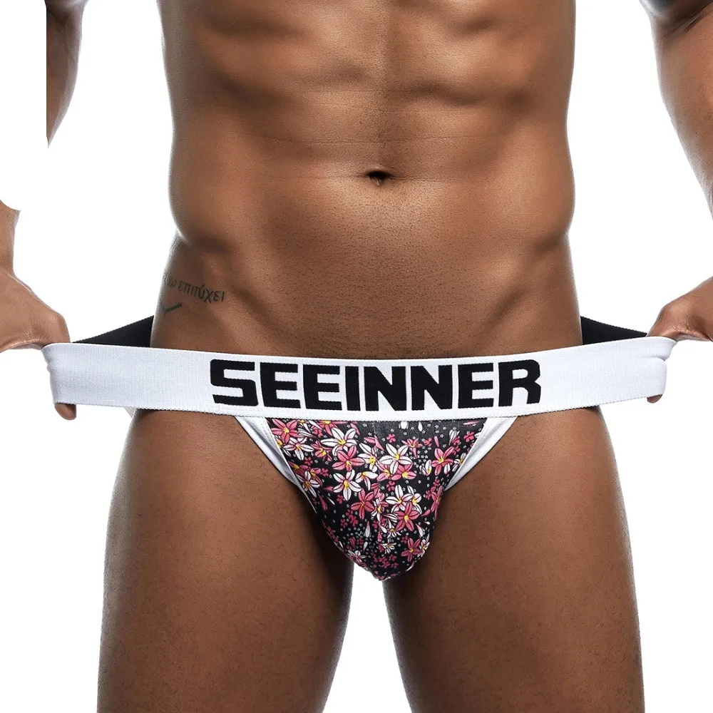 SEEINNER сексуальное мужское нижнее белье с низкой посадкой трусы бикини хлопок cuecas