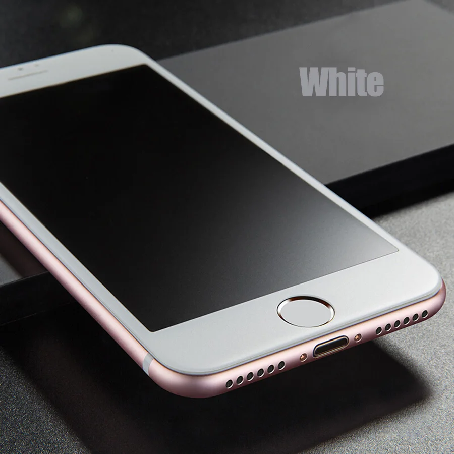 Матовое матовое 3D углеродное волокно мягкий край закаленное стекло для iPhone 7 6s Plus