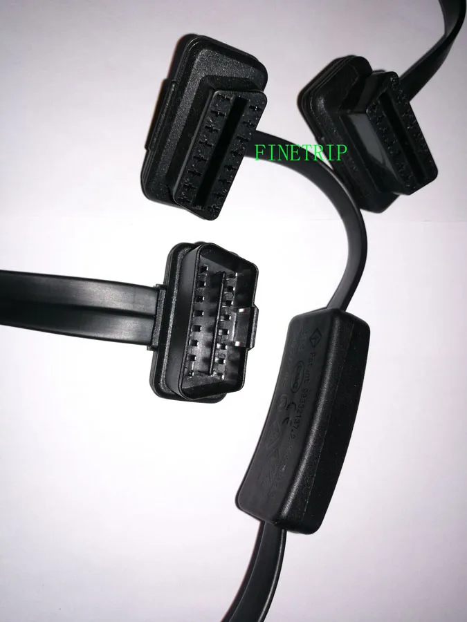 Разветвитель FINETRIP OBD 2 удлинитель от 1 до с переключателем и кабелем Y двумя