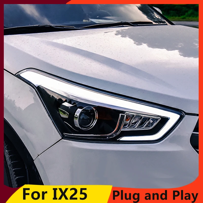KOWELL автомобильный Стайлинг для Hyundai IX25 головной светильник s 2015 2017 Creta