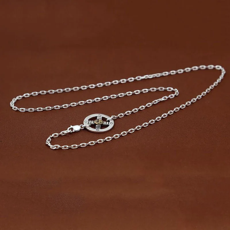 Ожерелье с орлом 2 мм цепочка из 100% настоящего серебра 925 пробы модное винтажное