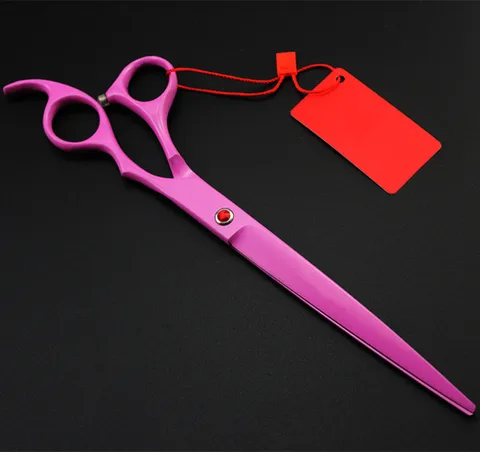 Японские Ножницы для груминга собак 440c 8 дюймов, Розовые ножницы для стрижки домашних животных, ножницы для стрижки кошек, парикмахерские ножницы