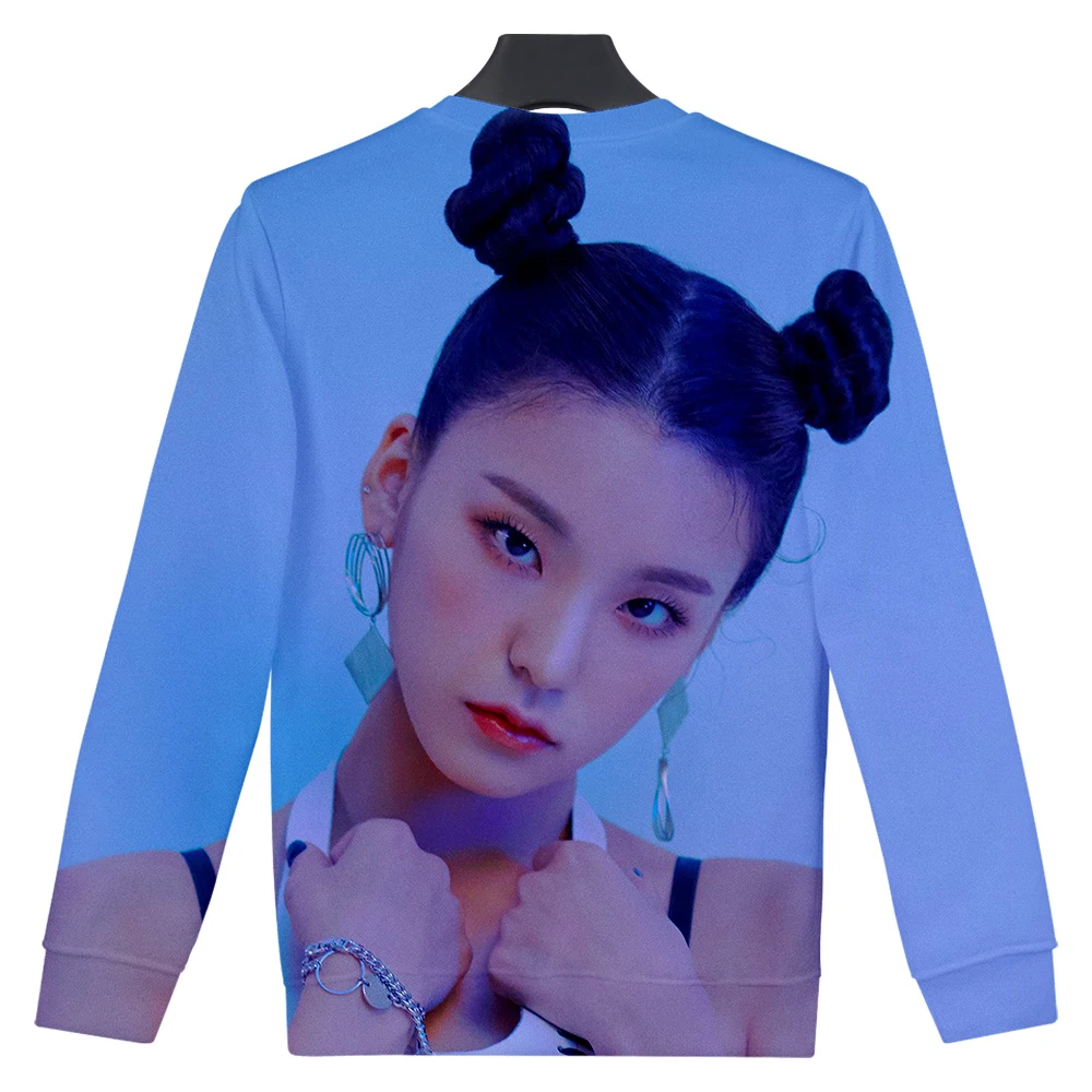 ITZY YUNA RYUJIN CHAERYEONG LIA YEJI/Популярная Повседневная футболка с длинными рукавами