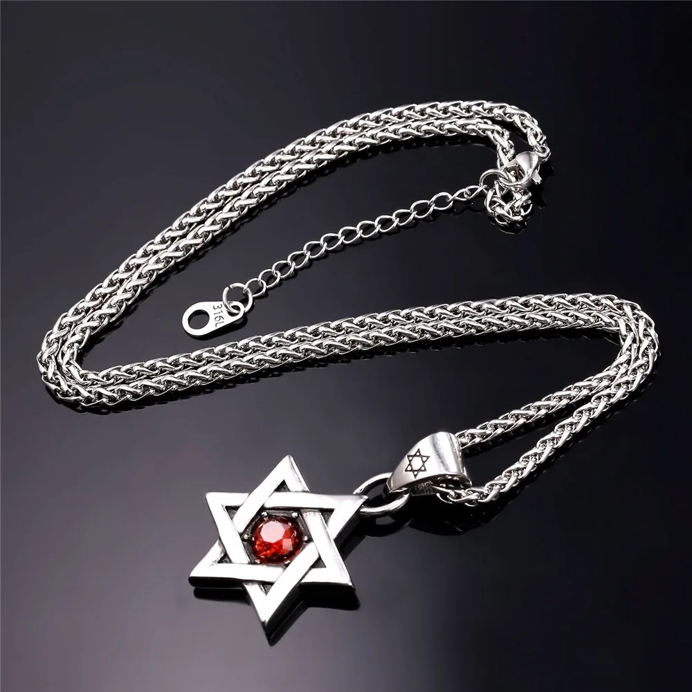 Еврейских ювелирных изделий в форме звезды ожерелья и кулоны для женщин мужчин