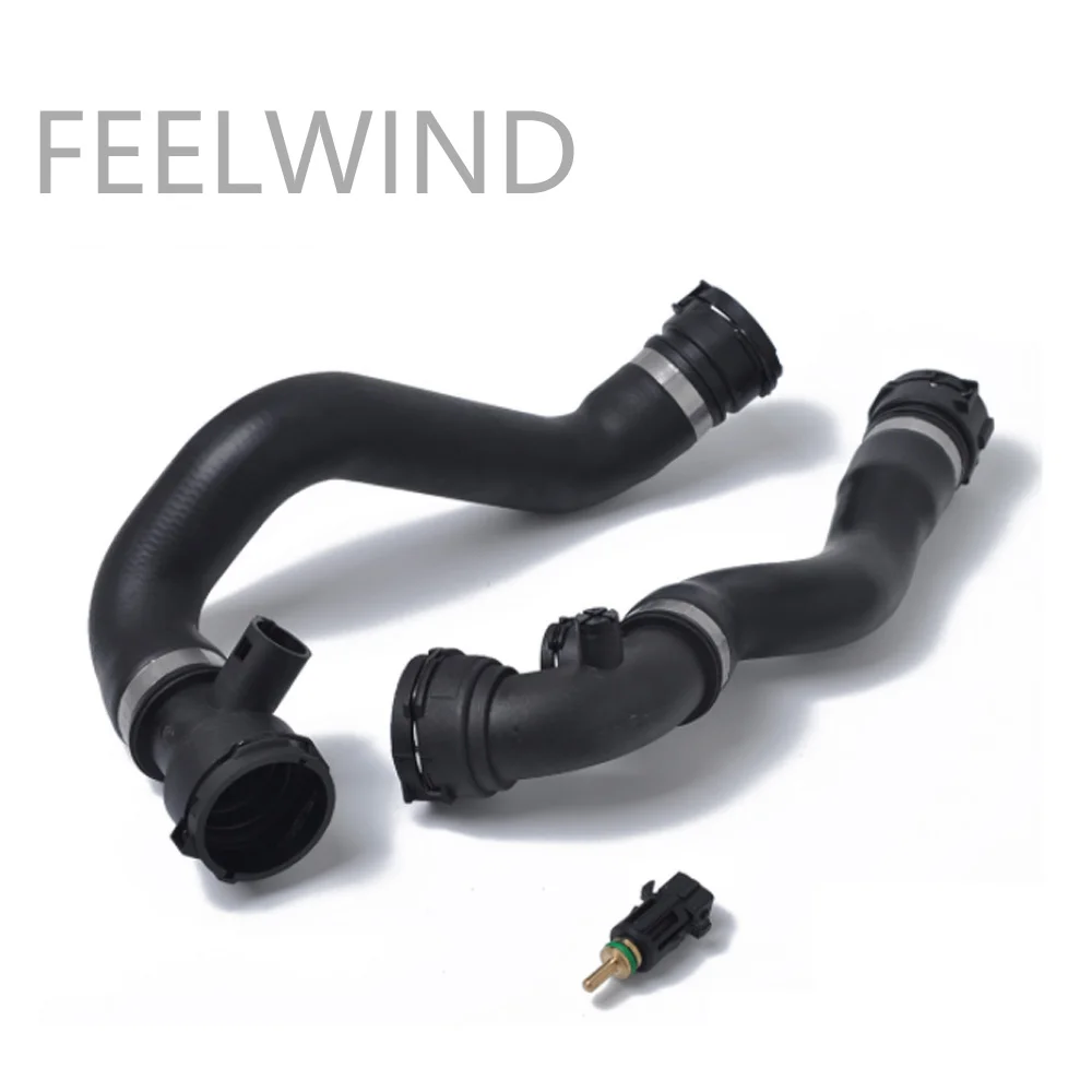 

FEELWIND 2 шт. охлаждающий шланг и датчик температуры для BMW E46 320i 323i 325i 328i 330i 325xi 330xi 17127510952 11531436408