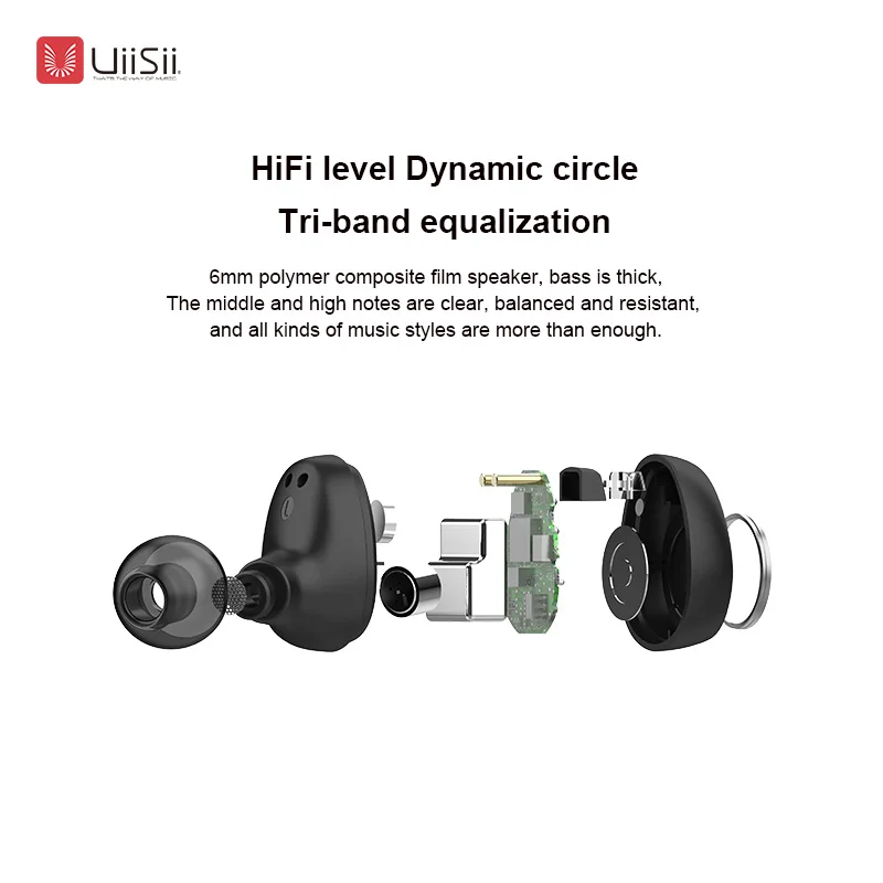 UiiSii TWS 60 беспроводные Bluetooth наушники IPX5 водонепроницаемые спортивные HiFi стерео 5 0