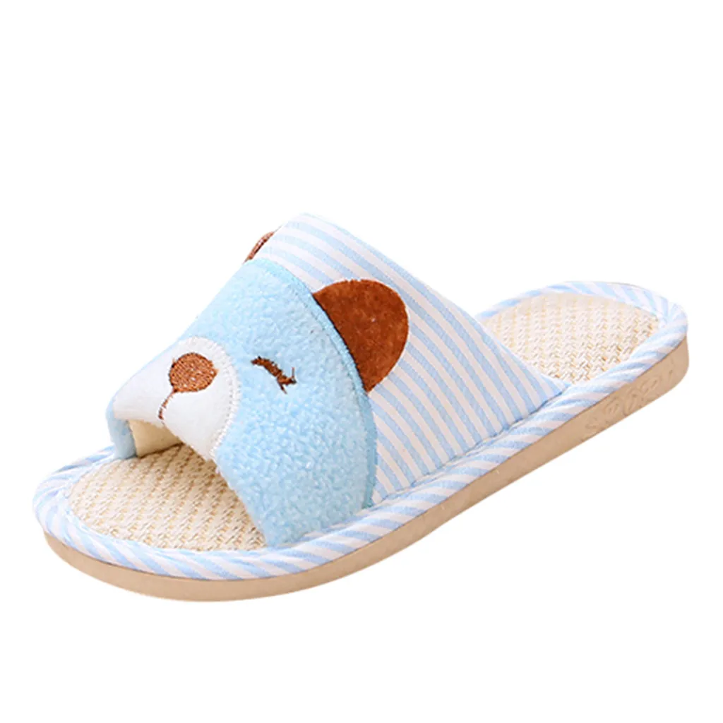 

2019 Kid's Solid Fluffy Slip-On House Indoor Outdoor Children Shoes Warm Slippers Slippers indoor slippers 4-11years old