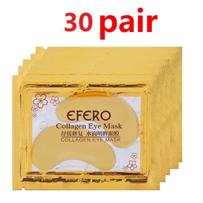 30Pair Style 4 Маска для глаз Кристалл Коллаген патчи для глаз Уход за глазами темные круги против старения увлажняющие накладки для глаз гелевые патчи для сна золотые маски - Цвет: 30Pair Style 4