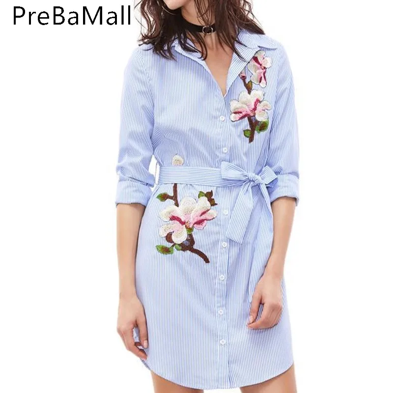 Блузки с длинным рукавом платье 2019 летнее шикарное мини вышивкой женское