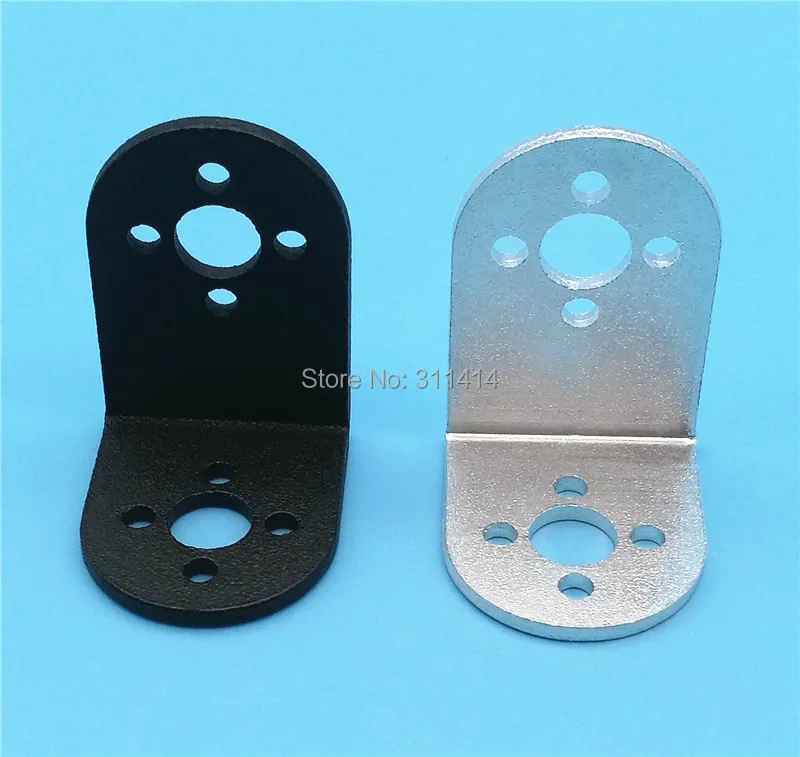 10pcs/lot Robot Servo L Brackets Type Mount Mechanical Smart Car Black Anodized Aluminum Wholesale Promotion Free Shipping | Игрушки и