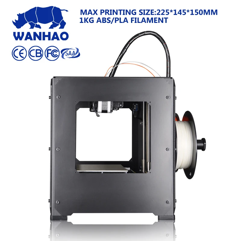 Wanhao D4S 3D Printer,Wanhao Duplicator4S Metal Frame reprap kit, DIY 3D Printer machine with dual-extruder with free filaments