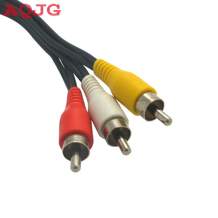 3 RCA штекер на 6 гнездовой разъем сплиттер Аудио ТВ DVD видео кабель адаптера av |