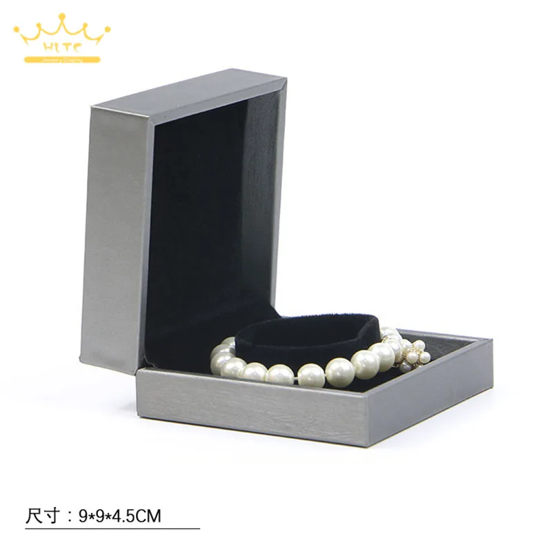 BRACELET BOX Серый цвет Высококачественная матовая искусственная кожа коробка для ювелирных изделий коробка для колец браслет ожерелье коробка - Цвет: BRACELET BOX