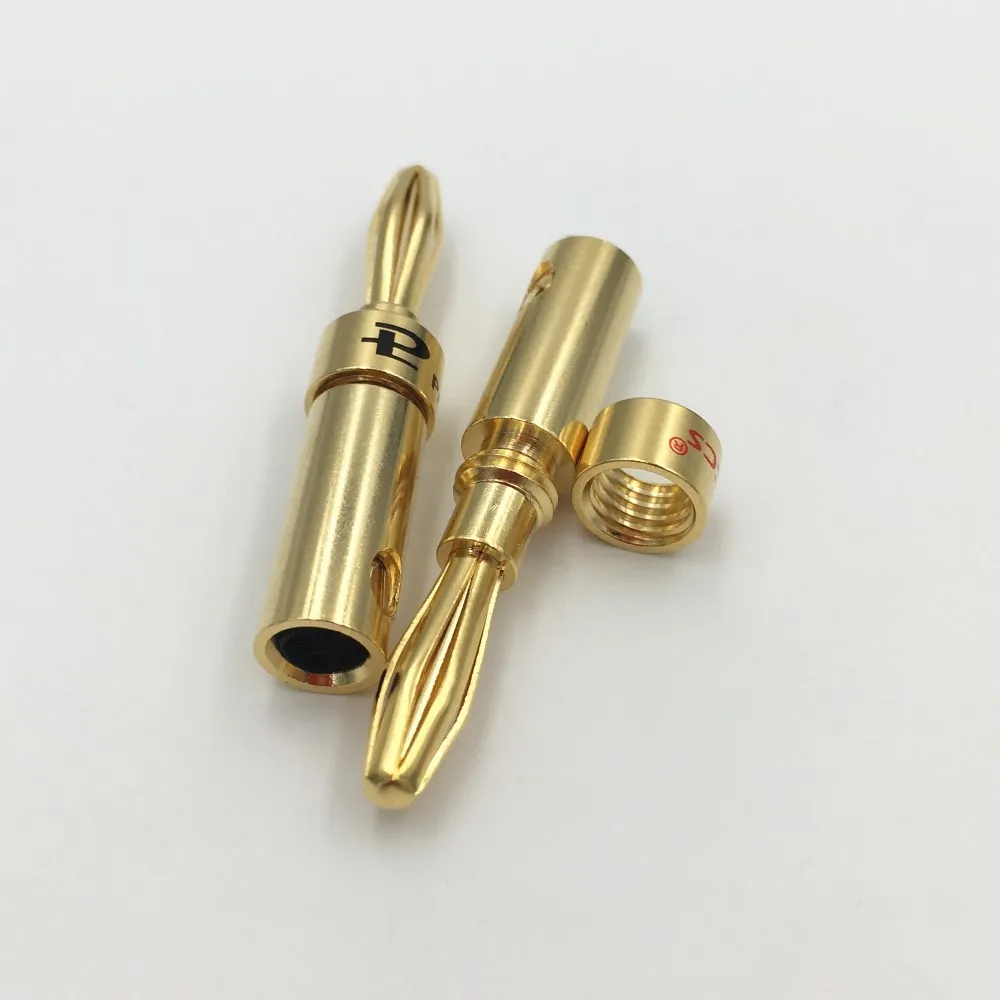 8 шт. позолоченный латунный Акустический кабель 4 мм разъем типа &quotбанан&quot|adapter