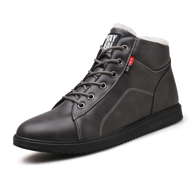 Мужские кожаные ботинки на меху VESONAL Осень зима 2020|Зимние сапоги| |