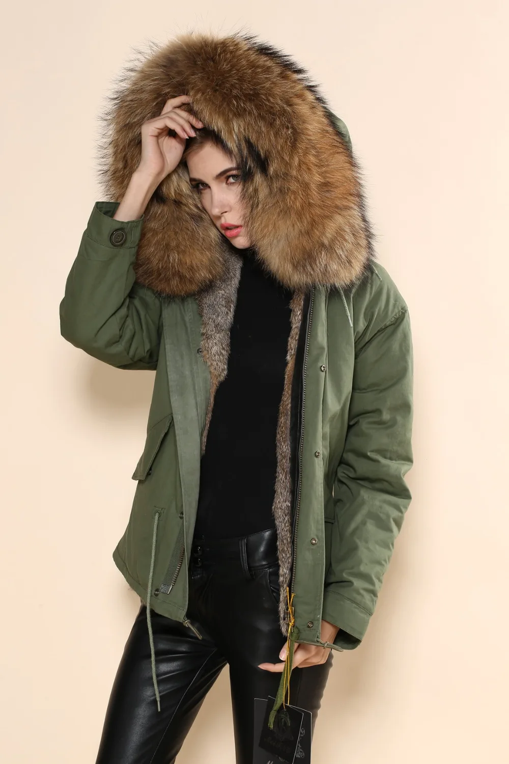 2017 новое поступление Mrs женское модное популярное зимнее теплое зеленое пальто с