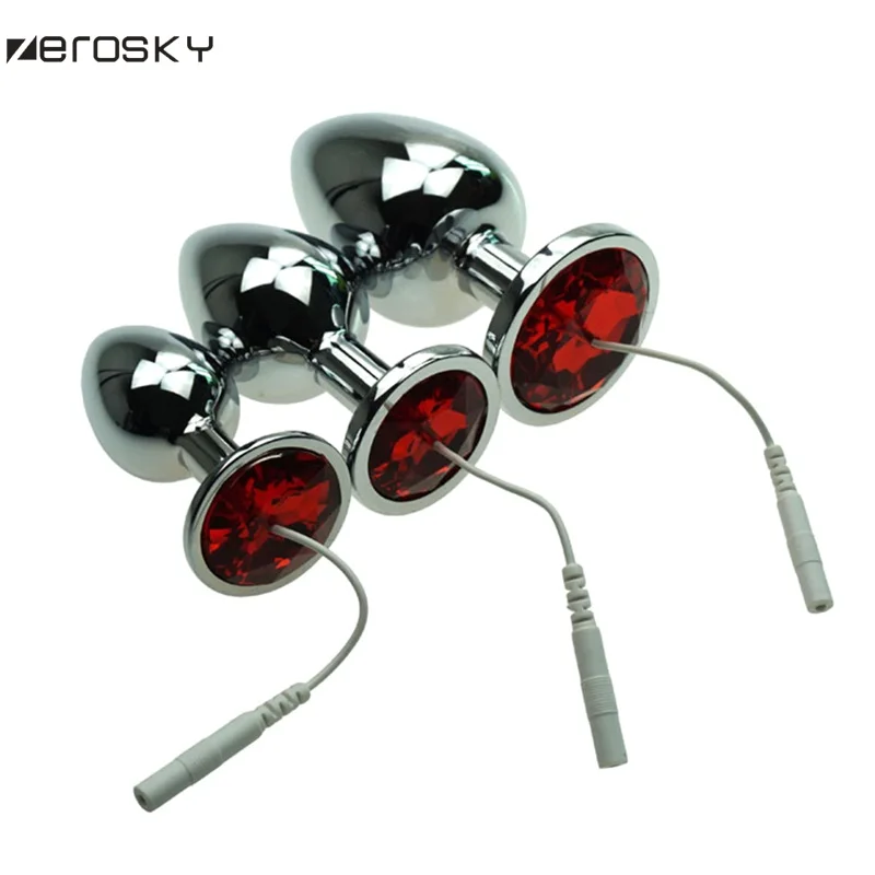 Анальная пробка с электрическим током импульсная терапия массажные аксессуары