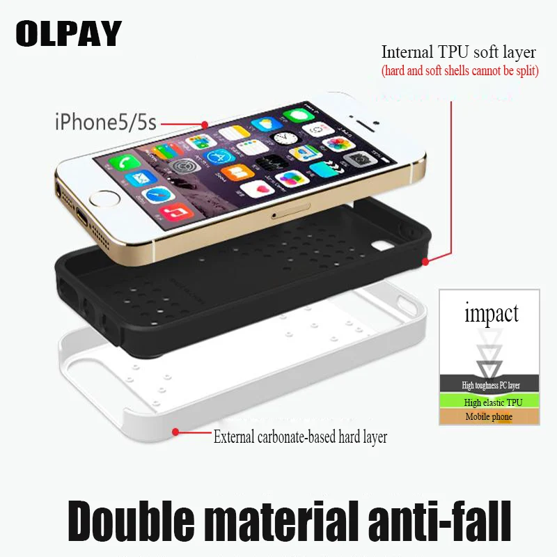 Благородный моды защиты против падения мобильного телефона чехол для iPhone 7 6 S 5 5S 8