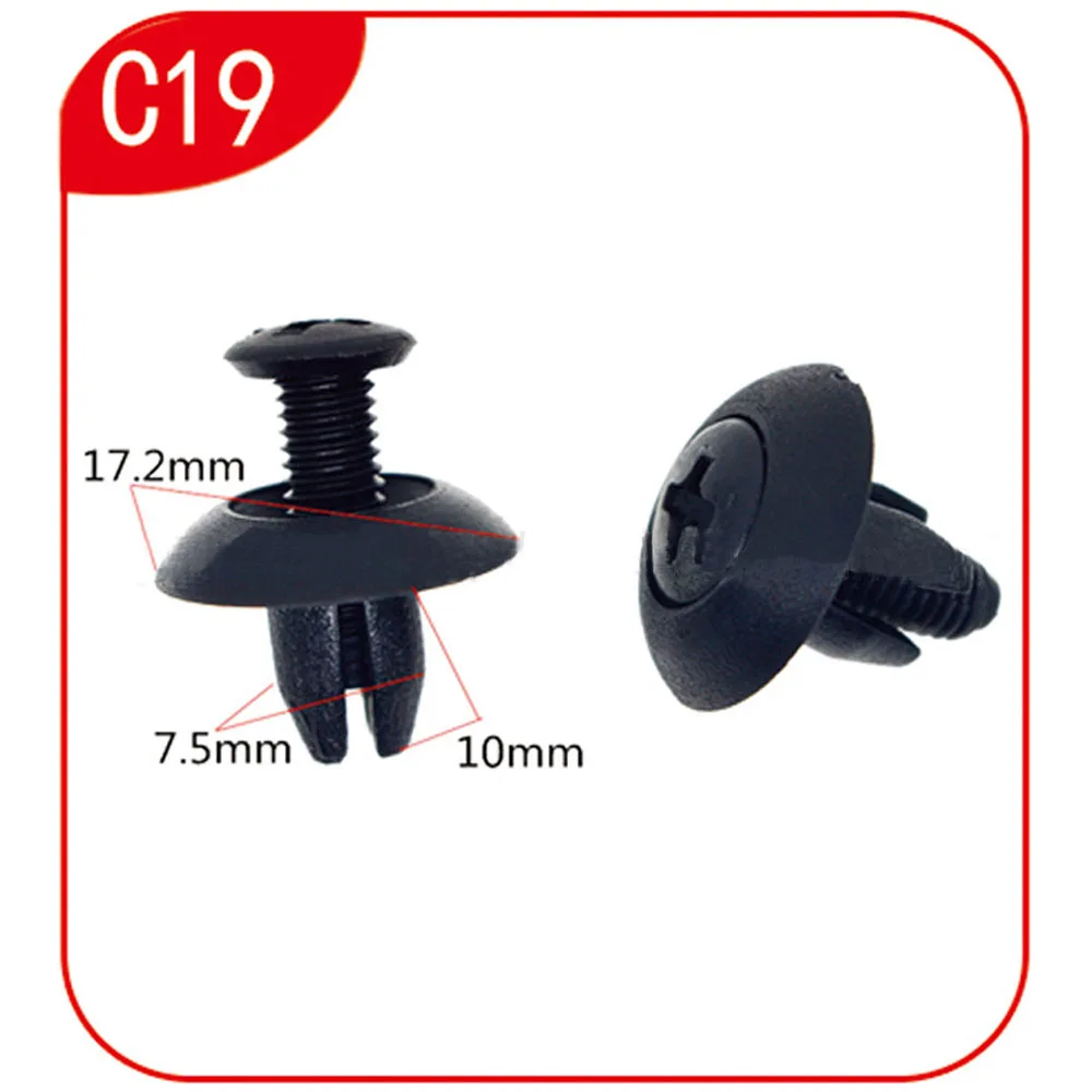 10 шт. нажимной фиксатор бампера автомобиля Авто Пластиковые зажимы крепеж для