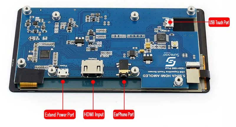 5," дюймов 1920*1080 AMOLED OLED HDMI ЖК-дисплей модуль Экран Дисплей Minitor с USB емкостный сенсорный Панель для малина Pi/Windows