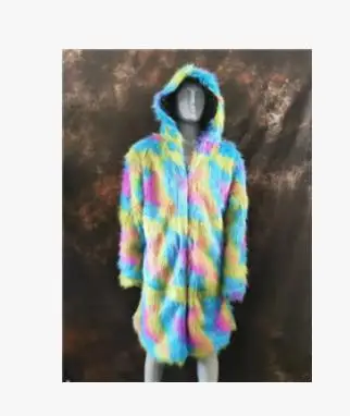 color 23 Мужская куртка из искусственного лисьего меха длинная теплая куртка из искусственной кожи с перьями павлина зимние осенние мужские пальто из искусственного меха K1128 - Цвет: color 23