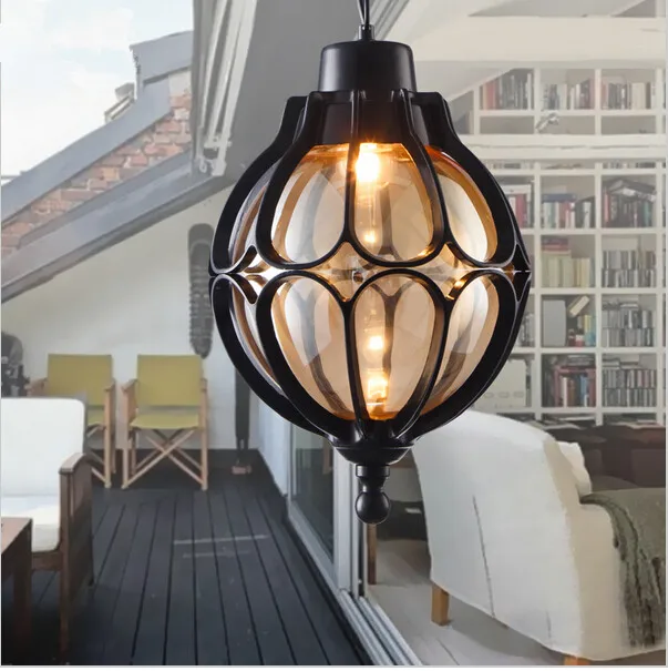 Винтажные уличные балконные стеклянные шаровые люстры Европейская Виноградная