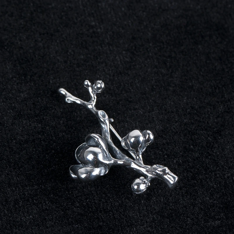 Винтажные Броши магнолии из стерлингового серебра 925 пробы стереоскопические