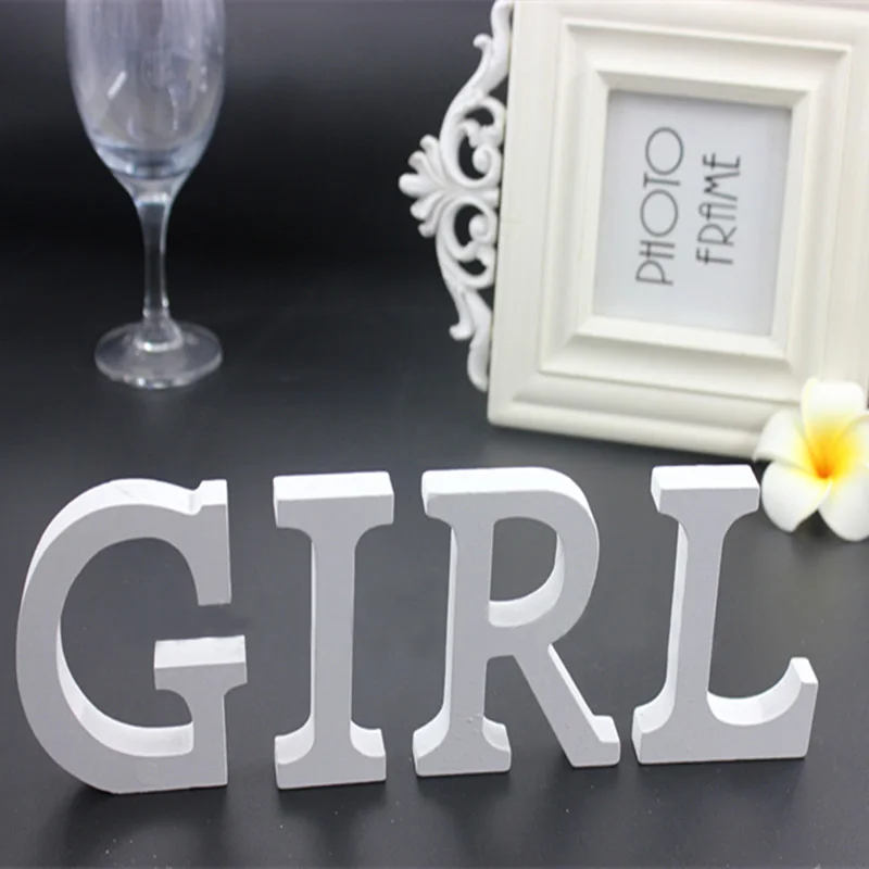 1 шт. белые английские буквы украшения ручной работы домашний декор сделай сам