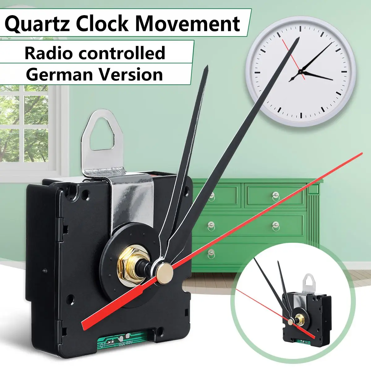 German Version DCF Just for European Region Quartz Clock Movement Radio Controlled For Europe HR9624