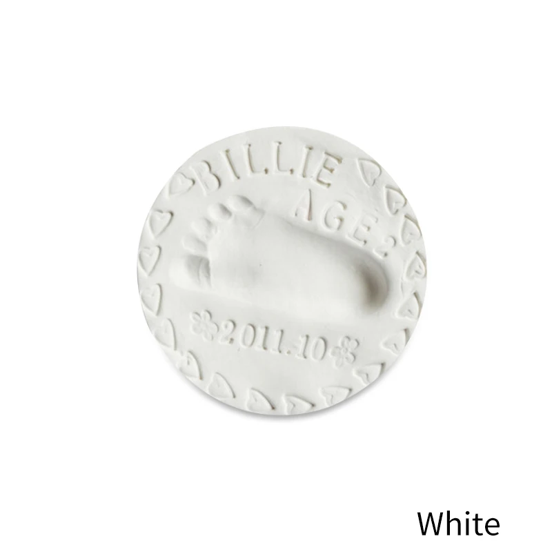white Уход за младенцем, сушка воздуха, мягкая глина, для новорожденных, отпечаток отпечатка пальца, набор, для родителей и детей, отпечаток пальца - Цвет: white