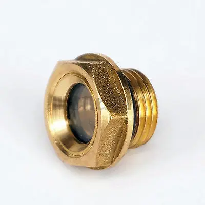 M16x1.5mm метрический латунный датчик уровня масла Стекло окно Шестигранная головка для воздушного компрессора коробка передач